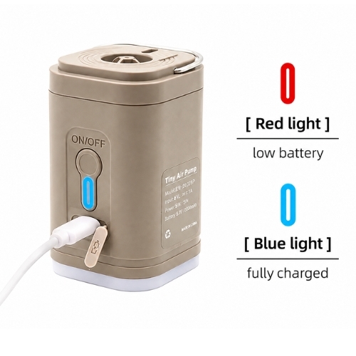 מיני משאבה נטענת USB Type-C לקמפינג וטיולים.