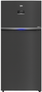 BEKO מקרר מקפיא עליון 630 ליטר נירוסטה מושחרת RDNE6543XR