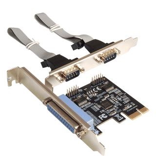 כרטיס PCIe ST-Lab I-580 2x Serial + 1x Parallel / RS-232 + LPT