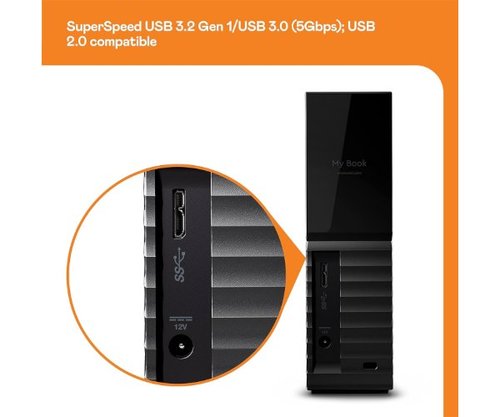 דיסק חיצוני | WD MYBOOK | 16TB 3.5 inch | USB 3.2 | Gen1 Backup Software