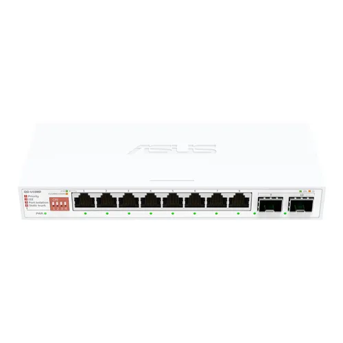 מתג לא מנוהל +Asus QG-U1080 8-Port 2.5G + 2-Port 10G SFP