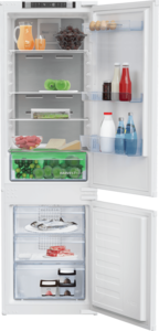 BEKO מקרר אינטגרלי מקפיא תחתון בנפח 254 ליטר בגימור לבן RCNE275K54BI