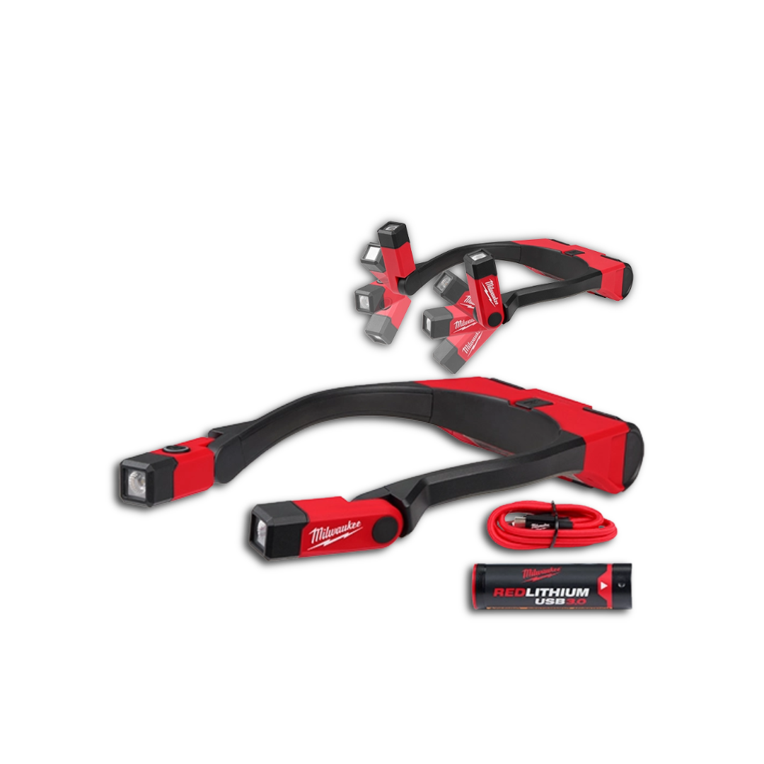 פנס לד נטען מילווקי 3AH USB קשת לצוואר עם 400 לומינס2117-21 / L4 NL400
