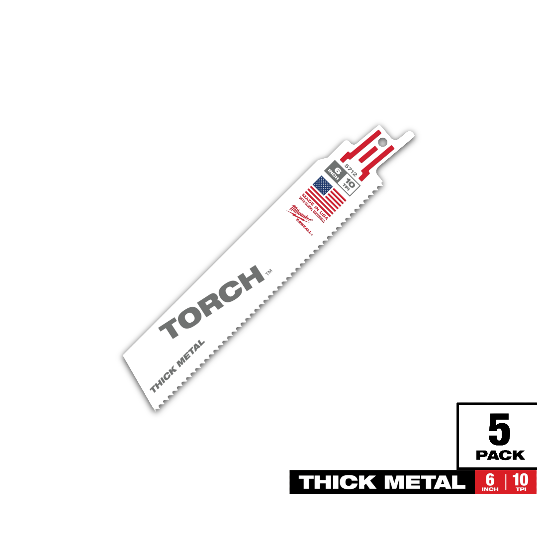 חבילה של 5 להבים TORCH למסור חרב מילווקי למתכת עבה 150 מ"מ48-00-5712