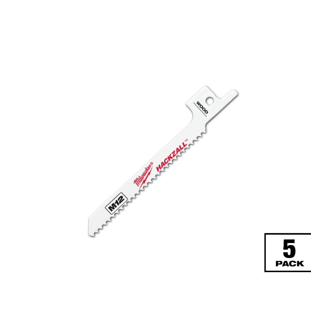 חבילה של 5 להבים קצרים למסור חרב מילווקי לחיתוך עץ 90 מ"מ49-00-5310