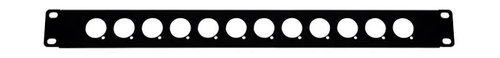 פנל 1U לארון מגברים 12 XLR חורים BF-XLR1 Bright Force