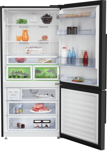 BEKO מקרר מקפיא תחתון בנפח 580 ליטר בגימור נירוסטה מושחרת CN160237EXB