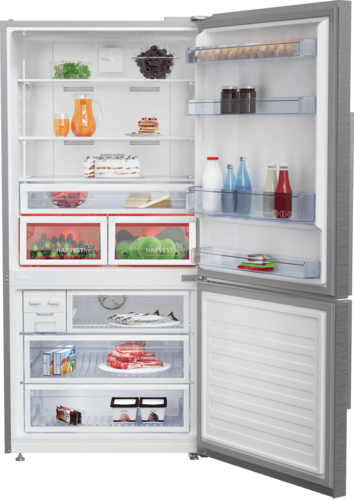 BEKO מקרר מקפיא תחתון בנפח 580 ליטר בגימור נירוסטה CN160243XB