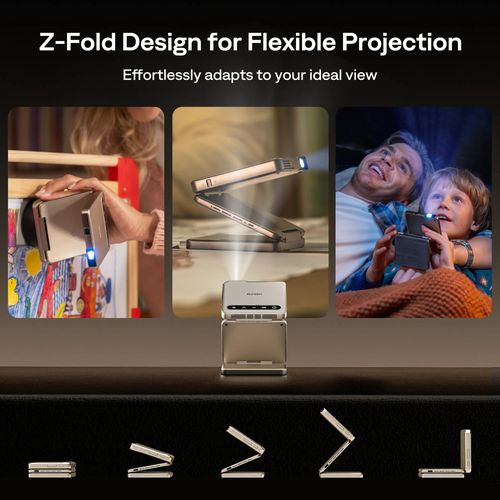 מיני מקרן מתקפל נייד Aurzen ZIP Tri-Fold