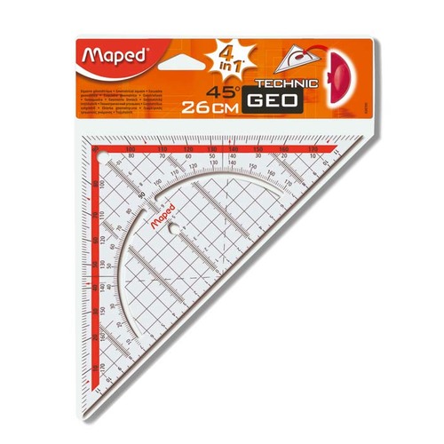 סרגל אריסטו גדול MAPED סרגל אריסטו משולש, 26 ס