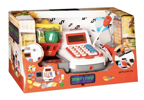 קופה רושמת עם מחשבון אמיתי, צלילים, ברקוד, מגירת כסף ומגוון אביזרים 3