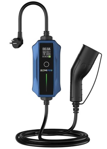 מטען נייד לרכב חשמלי חד פאזי עם כבל 5 מטר SEMIPRO SE-EV-3.7KW-Z