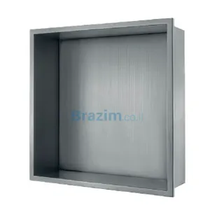 נישה נירוסטה מרובעת 300/300/90 מוברש
