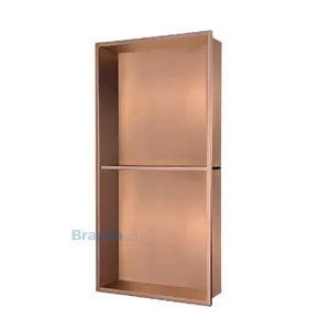 נישה נירוסטה מלבנית 600/300/90 זהב מט