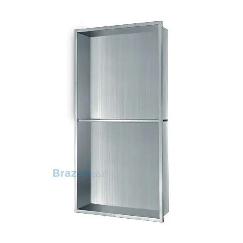 שרטוט מידות של נישה נירוסטה מלבנית מחולקת 600/300/90 בלאק מטאל דגם MY-N6001-MTL מבית מיובי.