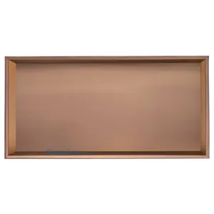 נישה נירוסטה מלבנית מחולקת 600/300/90 רוז מט