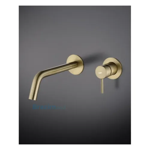 ברז קיר אורבן עגול גולד מט MP מבית MP מיובי, בקטגוריית ברזי קיר אינטרפוץ לכיור.