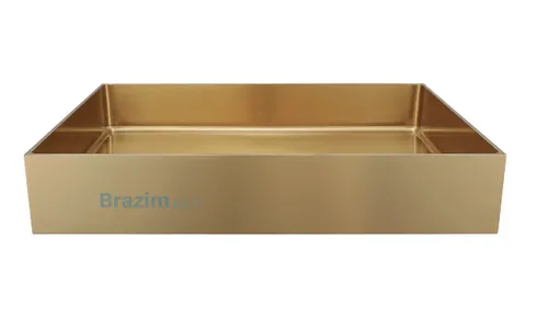 כיור נירוסטה מונח סטייל מלבני רוז מט כולל ונטיל — תמונת אווירה