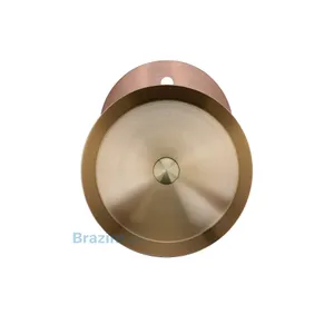 כיור נירוסטה סטיל 40 עגול מוברש כולל ונטיל לחיצה