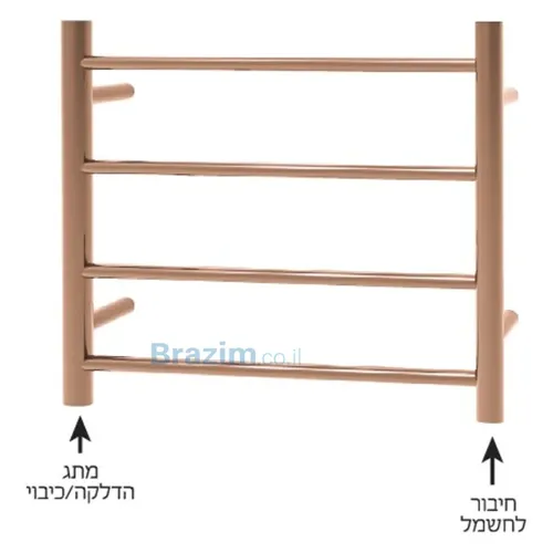 מחמם מגבות חשמלי H4 רוז - מידות: 40*52 סמ מבית מיובי, בקטגוריית מחממי מגבות גוף חימום.