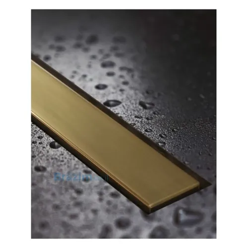 תעלת ניקוז FRAMELESS גולד מט 65 סמ מבית מיובי, בקטגוריית תעלות ניקוז למקלחון.