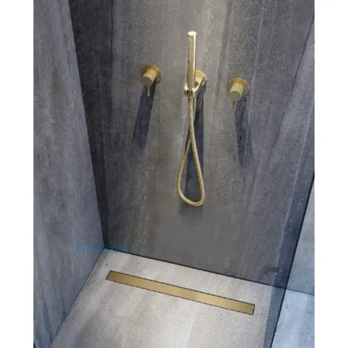 תעלת ניקוז FRAMELESS גולד מט 65 סמ — תמונת אווירה