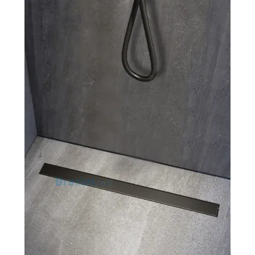 תעלת ניקוז FRAMELESS שחור מט 65 סמ — תמונת אווירה