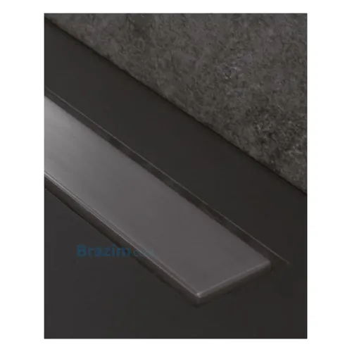 תעלת ניקוז FRAMELESS סילבר מטאל 65 סמ מבית מיובי, בקטגוריית תעלות ניקוז למקלחון.