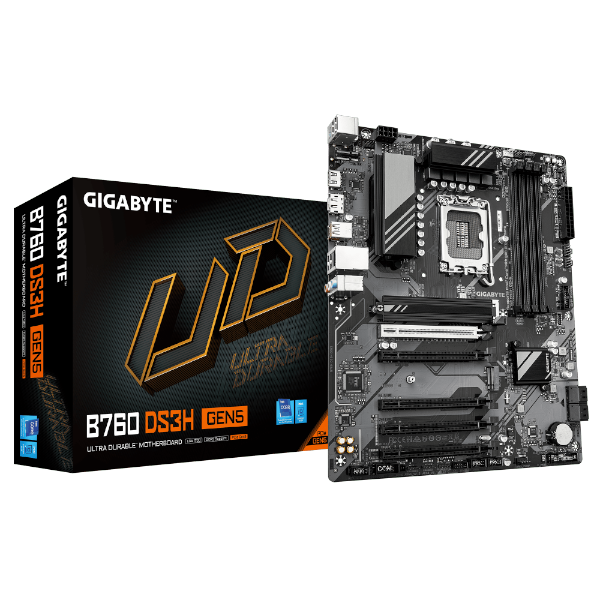 לוח אם אינטל Gigabyte B760 DS3H DDR5 Gen5 ATX DP HDMI LGA1700