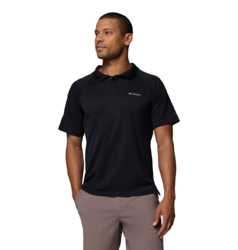 חולצת פולו קצרה  לגבר Alpine Chill Pro Polo שחורה - Columbia