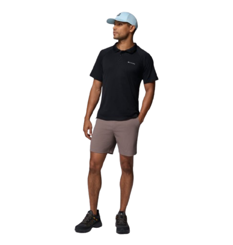 חולצת פולו קצרה  לגבר Alpine Chill Pro Polo שחורה - Columbia