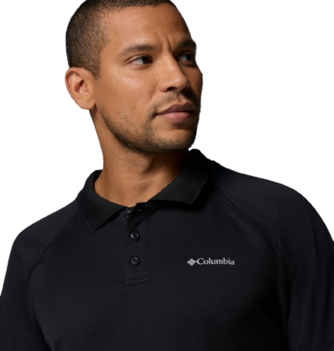 חולצת פולו קצרה  לגבר Alpine Chill Pro Polo שחורה - Columbia