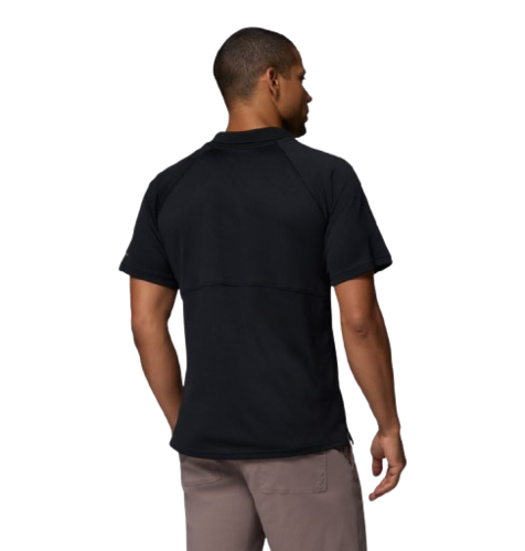 חולצת פולו קצרה  לגבר Alpine Chill Pro Polo שחורה - Columbia