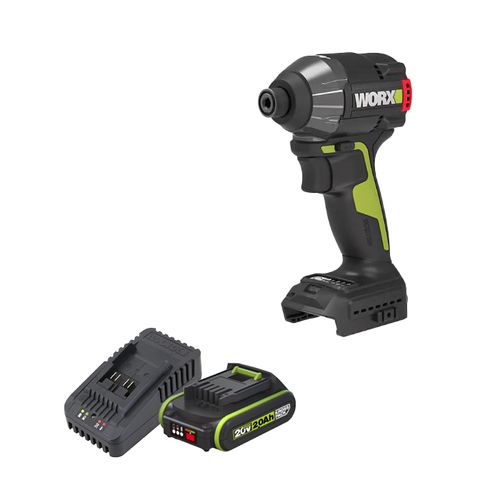 מברגת אימפקט 20V נטענת בראשלס Nm 230  + סוללה 2AH ומטען WORX WU291.9