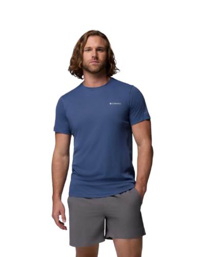 חולצה קצרה גברים Zero Rules Light S/S Crew כחולה – Columbia