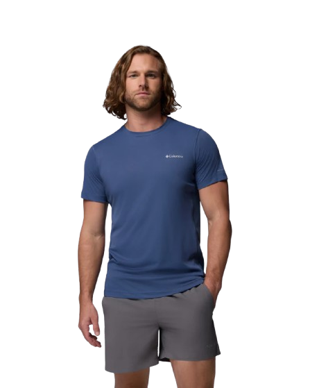 חולצה קצרה גברים Zero Rules Light S/S Crew כחולה – Columbia