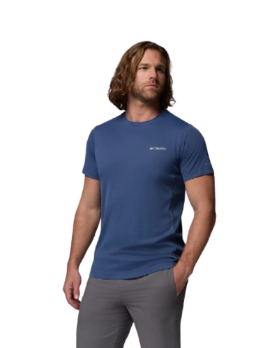 חולצה קצרה גברים Zero Rules Light S/S Crew כחולה – Columbia