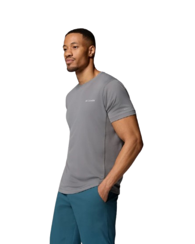 חולצה קצרה גברים Zero Rules Light S/S Crew אפורה – Columbia