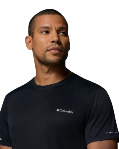 חולצה קצרה גברים Zero Rules Light S/S Crew שחורה – Columbia