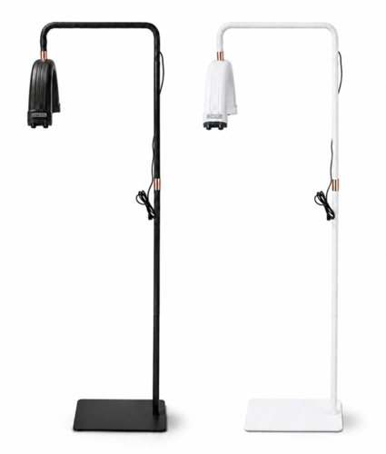 מנורת חצי ירח LED מקצועית 28 אינץ׳ – דגם HQ-10 שחור/לבן