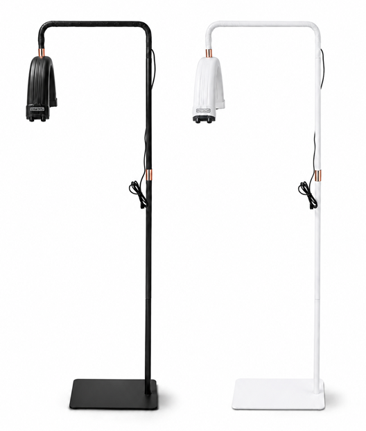 מנורת חצי ירח LED מקצועית 28 אינץ׳ – דגם HQ-10 שחור/לבן