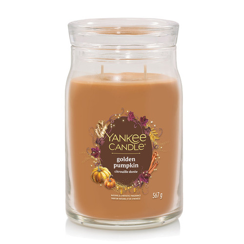 נר ריחני -Yankee Candle Golden Pumpkin Signature Large Jar 567G