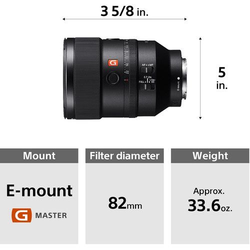 עדשת Sony FE 135mm f/1.8 GM