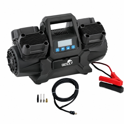 קומפרסור 12V 4 בוכנות 400 ליטר לדקה עם AUTO STOP.