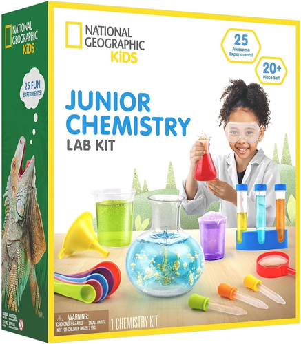 ערכת מעבדת כימיה מדעית לצעירים 25 ניסויים