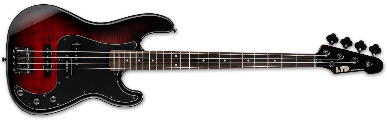 גיטרה בס ESP LTD Surveyor 204DX Red Burst