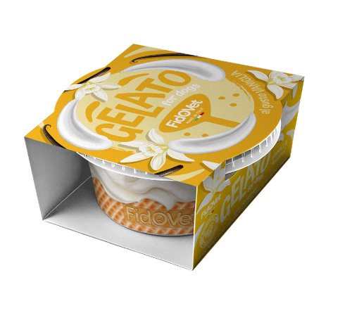 גלידה לכלבים בטעם וניל Fidovet Gelato for Dogs Vanilla – Ice Cream for Dogs