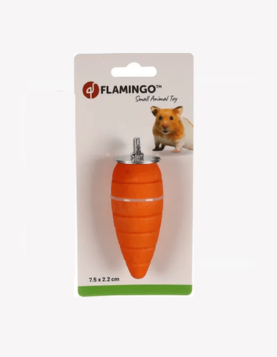 פלמינגו מקל גזר למכרסמים | Flamingo Carrot Stick Rodent Toy