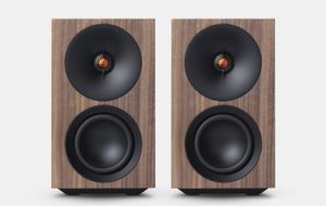 רמקולים מדפיים מוגברים מבית CAMBRIDGE AUDIO דגם L/R S צבע WALNUT
