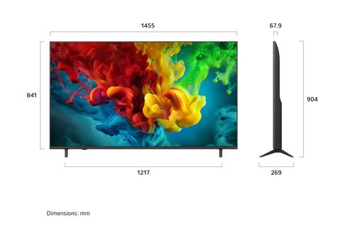 טלוויזיה חכמה LG QNED evo AI Mini LED QNED84 4K 2026 65 אינץ' 65QNED84B6T 